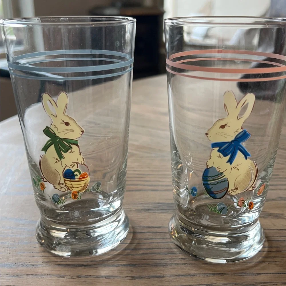 Williams Sonoma Easter Juice Glasses 4